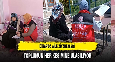 Dinar'da Aile Ziyaretleri Toplumun Her Kesimine Ulaşılıyor