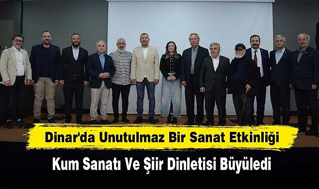 Dinar'da Unutulmaz Bir Sanat Etkinliği: Kum Sanatı Ve Şiir Dinletisi Büyüledi