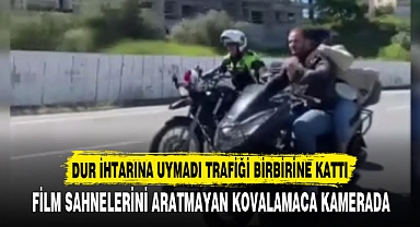 DUR İHTARINA UYMADI TRAFİĞİ BİRBİRİNE KATTI