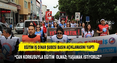 Eğitim İş Sendikası Dinar Şubesinden basın açıklaması