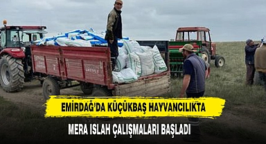Emirdağ’da Küçükbaş Hayvancılıkta Mera Islah Çalışmaları Başladı