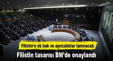 Filistin tasarısı BM'de onaylandı