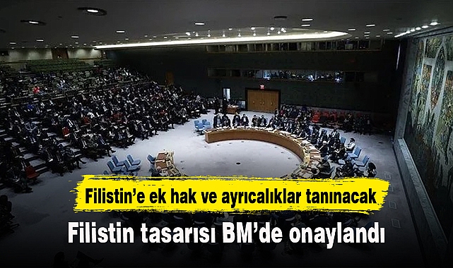 Filistin tasarısı BM'de onaylandı