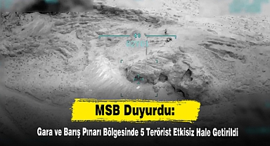Gara ve Barış Pınarı Bölgesinde 5 Terörist Etkisiz Hale Getirildi