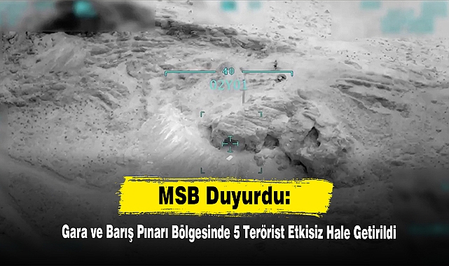Gara ve Barış Pınarı Bölgesinde 5 Terörist Etkisiz Hale Getirildi