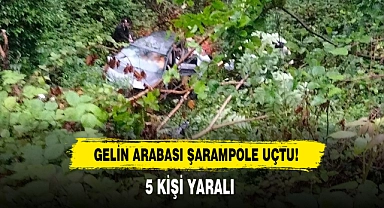 Gelin Arabası Şarampole Uçtu!