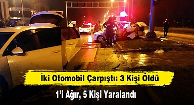 İki Otomobil Çarpıştı: 3 Kişi Öldü