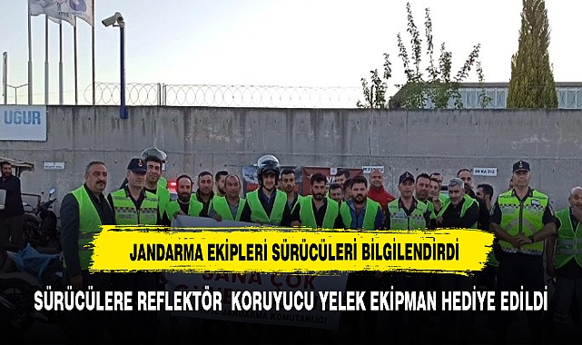 Jandarma ekipleri motosiklet kullanıcılarını bilgilendirdi