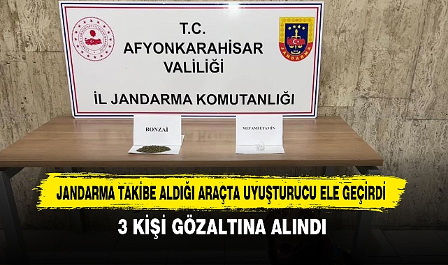 Jandarma Takibe Aldığı Araçta Uyuşturucu Ele Geçirdi