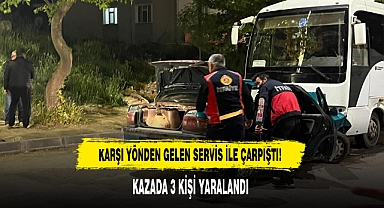 Karşı Yönden Gelen Servis İle Çarpıştı!