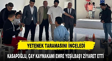 KASAPOĞLU, ÇAY KAYMAKAMI EMRE YEŞİLBAŞ'I ZİYARET ETTİ