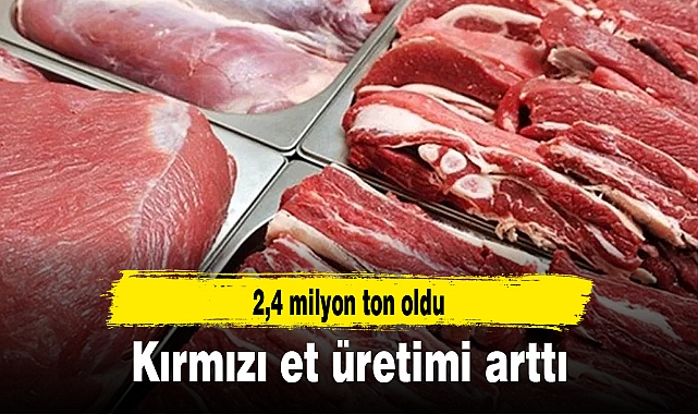 Kırmızı et üretimi 2023'te yıllık yüzde 8,8 artışla 2,4 milyon ton oldu