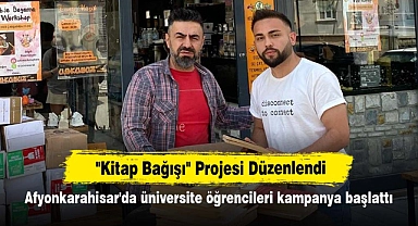 "Kitap Bağışı" Projesi Düzenlendi: Afyonkarahisar'da üniversite öğrencileri kampanya başlattı