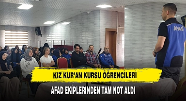 Kız Kur’an Kursu Öğrencileri AFAD Ekiplerinden Tam Not Aldı