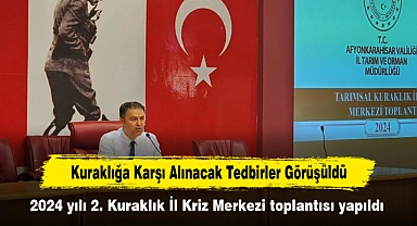 Kuraklığa Karşı Alınacak Tedbirler Görüşüldü: 2024 yılı 2. Kuraklık İl Kriz Merkezi toplantısı yapıldı