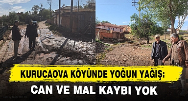 Kurucaova Köyünde Yoğun Yağış: Can ve Mal Kaybı Yok