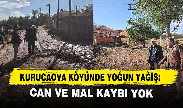 Kurucaova Köyünde Yoğun Yağış: Can ve Mal Kaybı Yok