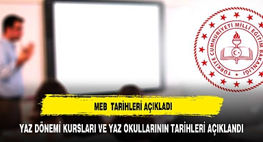 MEB yaz dönemi kursları ve yaz okulları tarihlerini açıkladı