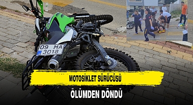 Motosiklet Sürücüsü Ölümden Döndü