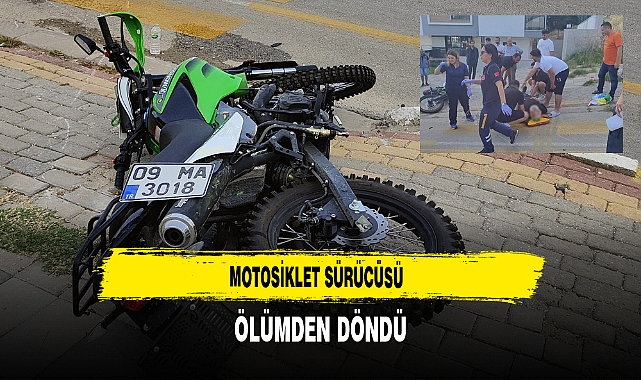 Motosiklet Sürücüsü Ölümden Döndü