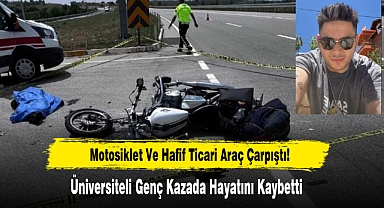 Motosiklet Ve Hafif Ticari Araç Çarpıştı!