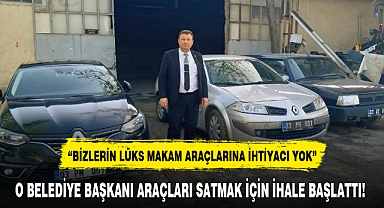O BELEDİYE BAŞKANI ARAÇLARI SATMAK İÇİN İHALE BAŞLATTI!