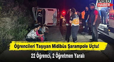 Öğrencileri Taşıyan Midibüs Şarampole Uçtu!