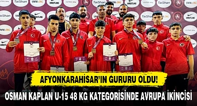 OSMAN KAPLAN U-15 48 KG KATEGORİSİNDE AVRUPA İKİNCİSİ