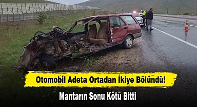 Otomobil Adeta Ortadan İkiye Bölündü!
