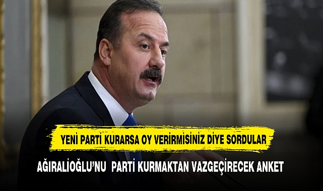 Parti kurmaktan vazgeçirecek anket