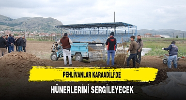 Pehlivanlar Karaadili'de Hünerlerini Sergileyecek