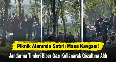 Piknik Alanında Satırlı Masa Kavgası!