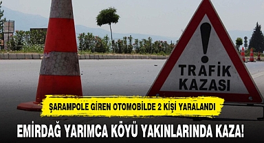 ŞARAMPOLE GİREN OTOMOBİLDE 2 KİŞİ YARALANDI
