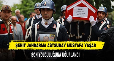 Şehit Jandarma Astsubay Mustafa Yaşar  Son Yolculuğuna Uğurlandı