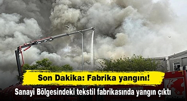 Son Dakika: Fabrika yangını! Sanayi Bölgesindeki tekstil fabrikasında yangın çıktı