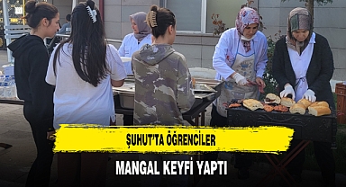 Şuhut'ta Öğrenciler Mangal Keyfi Yaptı