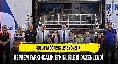 Şuhut'ta Öğrencilere Yönelik Deprem Farkındalık Etkinlikleri Düzenlendi