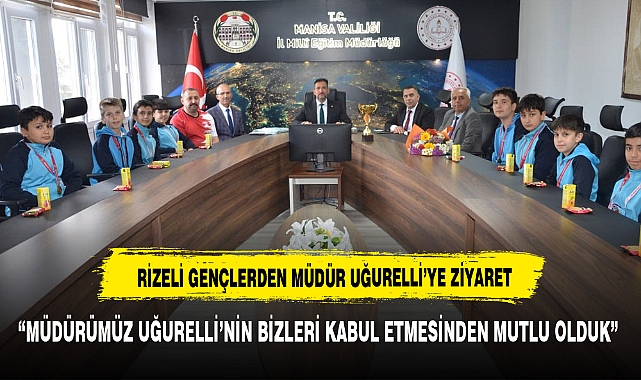 Turgutlu Şadi Turgutlu Ortaokulu Voleybol Takımı Manisa İl Müdürü'nü Ziyaret Etti