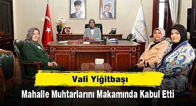 Vali Yiğitbaşı, Mahalle Muhtarlarını Makamında Kabul Etti