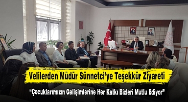 Velilerden Müdür Sünnetci’ye Teşekkür Ziyareti