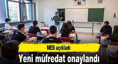 Yeni müfredat onaylandı