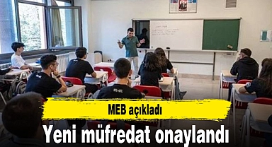 Yeni müfredat onaylandı