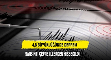 4,8 Büyüklüğünde Deprem Sarsıntı Çevre İllerden Hissedildi