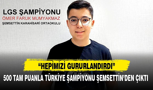 500 TAM PUANLA TÜRKİYE ŞAMPİYONU ŞEMSETTİN'DEN ÇIKTI