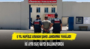 6 Yıl Hapisle Aranan Şahsı Jandarma Yakaladı
