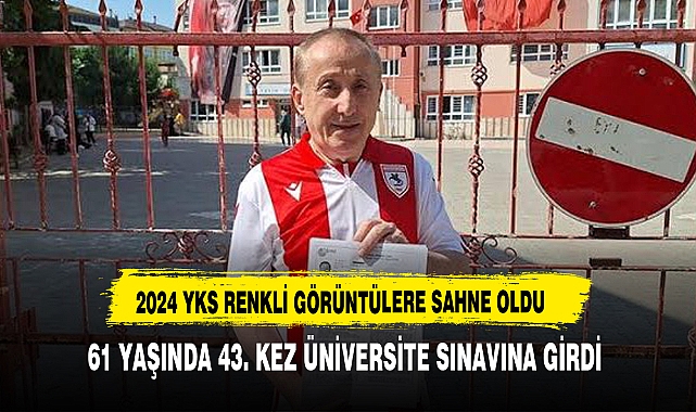 61 yaşındaki Topçuoğlu, üniversite sınavına 43. kez girdi