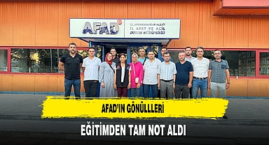 AFAD'ın Gönüllüleri Ekiplerden Tam Not Aldı