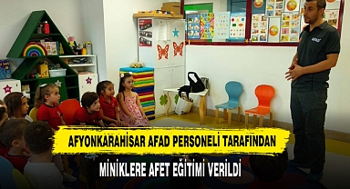 AFAD Personeli Tarafından Miniklere Afet Eğitimi Verildi