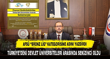 AFSÜ “Bronz Lig” Kategorisine Adını Yazdırdı
