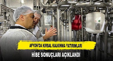Afyon’da Kırsal Kalkınma Yatırımları Hibe Sonuçları Açıklandı